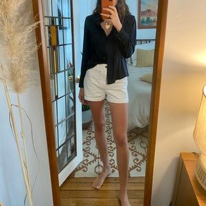 G. Label White Denim Shorts SZ 28